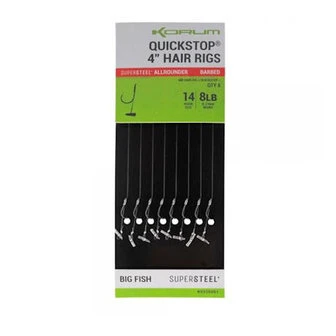 Korum Quickstop Hair Rigs Barbed 4"