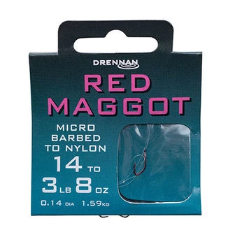 Drennan Red Maggot Hooks To Nylon