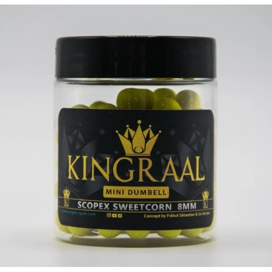KINGRAAL Mini Dumbell Yellow Scopex Sweetcorn 8mm 50gr - Afbeelding 3